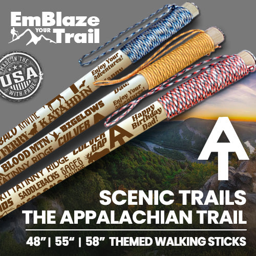 Appalachian Trail Themed Hiking-Walking Stick