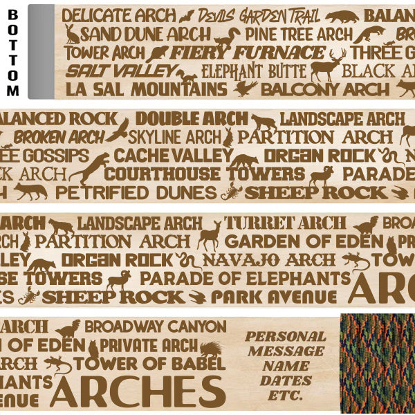 Arches National Park Themed Walking Stick and Hiking Stick