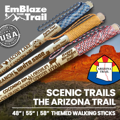 Arizona Trail Themed Hiking-Walking Stick