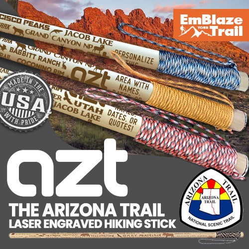 Arizona Trail Laser Engraved Hiking Sick