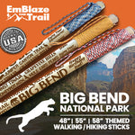 Big Bend National Park Themed Walking Stick and Hiking Stick