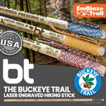 Buckeye Trail Themed Hiking-Walking Stick