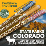 Colorado State Parks Themed Walking Stick and Hiking Stick
