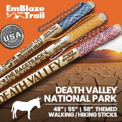 Death Valley National Park Themed Walking Stick and Hiking Stick