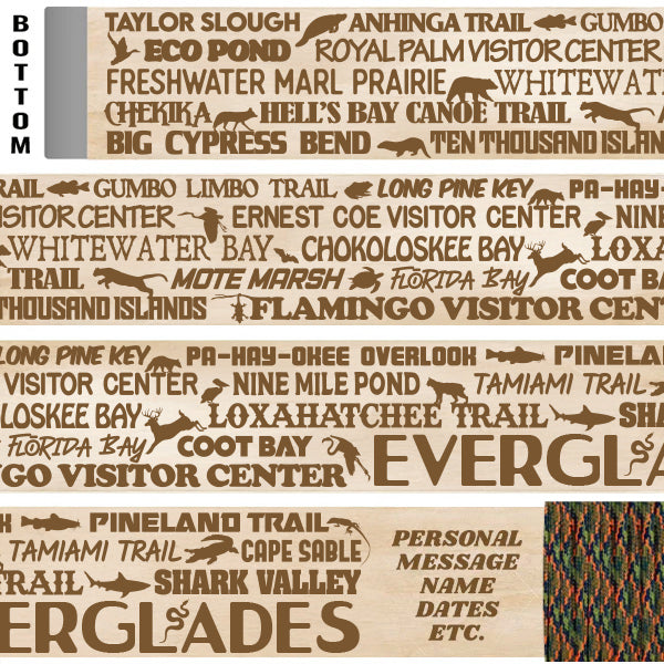 Everglades National Park Themed Walking Stick and Hiking Stick