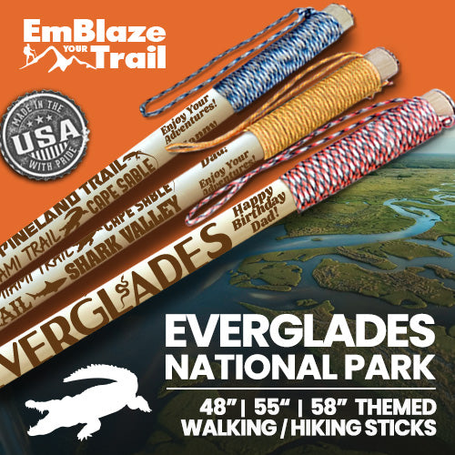 Everglades National Park Themed Walking Stick and Hiking Stick