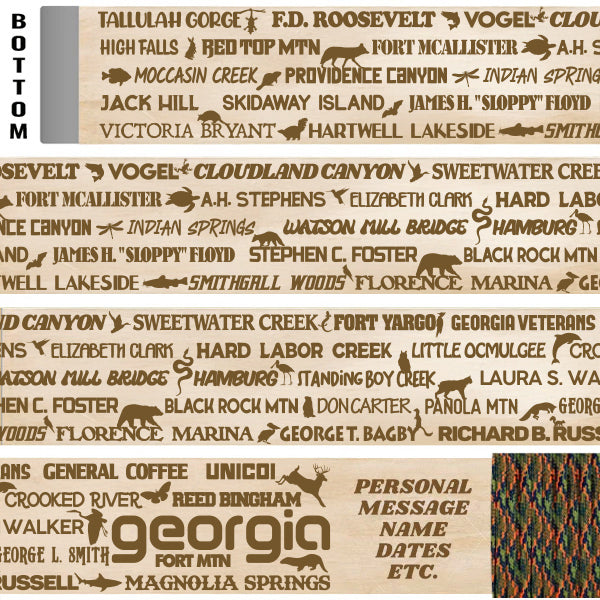 Georgia State Parks Themed Walking Stick and Hiking Stick