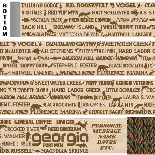Georgia State Parks Themed Walking Stick