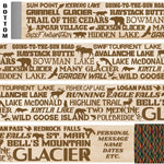 Glacier National Park Themed Walking Stick and Hiking Stick