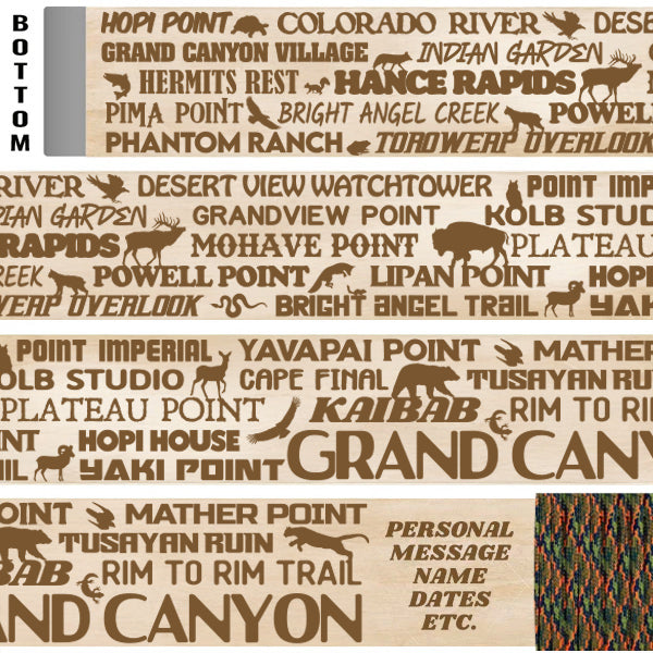 Grand Canyon National Park Themed Walking Stick and Hiking Stick