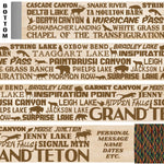 Grand Teton National Park Themed Walking Stick and Hiking Stick
