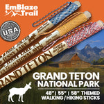 Grand Teton National Park Themed Walking Stick and Hiking Stick