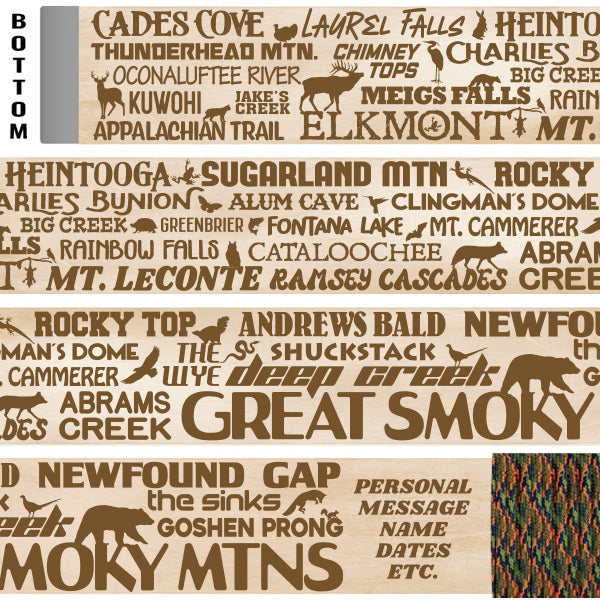 Great Smoky Mountains National Park Themed Walking Stick