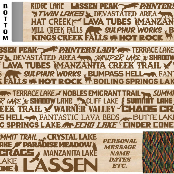 Lassen Volcanic National Park Themed Walking Stick and Hiking Stick