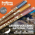 Lassen Volcanic National Park Themed Walking Stick and Hiking Stick