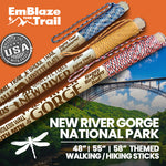 New River Gorge National Park Themed Walking Stick and Hiking Stick