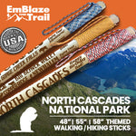 North Cascades National Park Themed Walking Stick and Hiking Stick