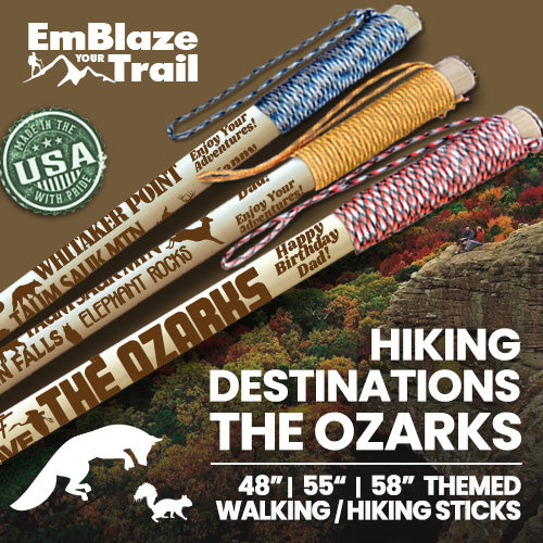 The Ozarks - Themed Hiking-Walking Stick