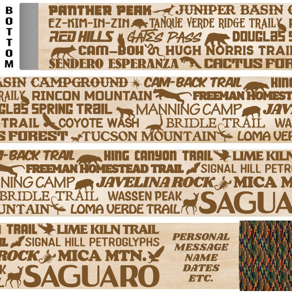 Saguaro National Park Themed Walking Stick and Hiking Stick