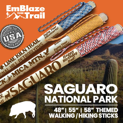 Saguaro National Park Themed Walking Stick and Hiking Stick