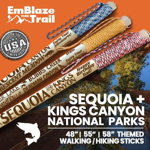 Sequoia & King's Canyon National Park Themed Walking Stick and Hiking Stick