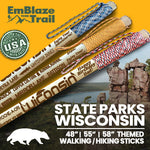 Wisconsin State Parks Themed Walking Stick and Hiking Stick