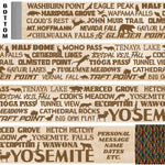 Yosemite National Park Themed Walking Stick and Hiking Stick