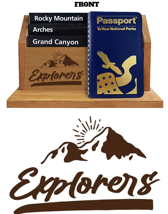 National Park Map Box and Passport Display EmBlaze Your Trail