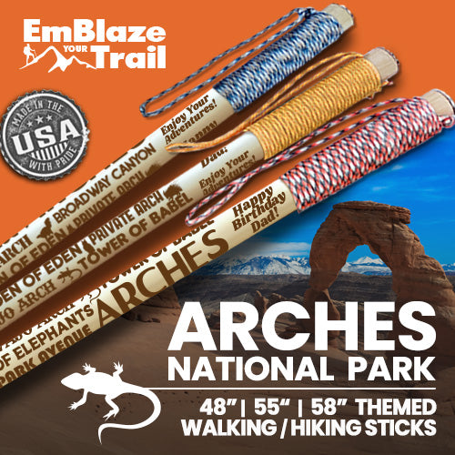 Arches National Park Themed Walking Stick and Hiking Stick
