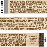 Best Arkansas Trails Themed Walking Stick - EmBlaze Your Trail