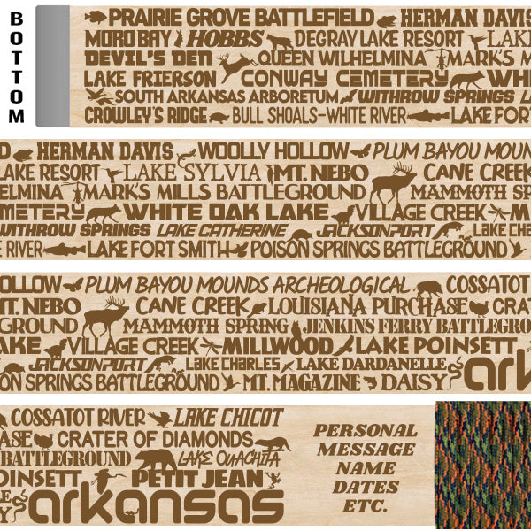 Arkansas State Parks Themed Walking Stick and Hiking Stick