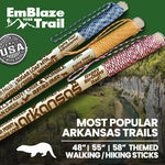 Popular Arkansas Trails Themed Hiking-Walking Stick