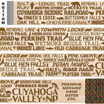 Cuyahoga Valley National Park Themed Walking Stick and Hiking Stick