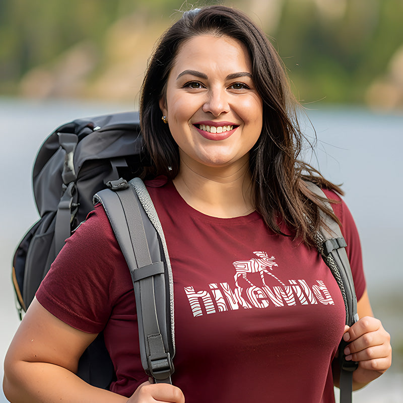 Hike Wild Moose Topo - Hiking T-Shirt