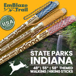 Indiana State Parks Themed Walking Stick and Hiking Stick