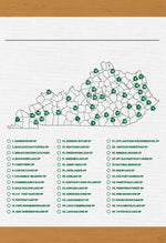 XL Personalized Kentucky State Park Bucket List Map on Canvas EmBlaze Your Trail