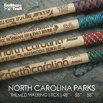 North Carolina State Parks Themed Walking Stick