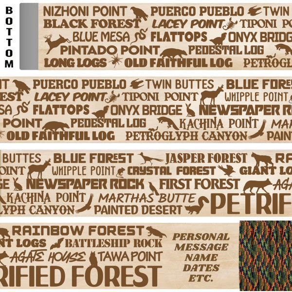 Petrified Forest National Park Themed Walking Stick
