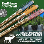 Popular Colorado Trails Themed Hiking-Walking Stick