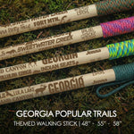 Popular Georgia Trails Themed Walking Stick