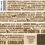 Popular North Carolina Trails Themed Walking Stick