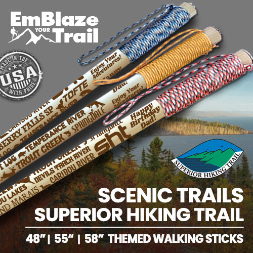 Superior Hiking Trail Themed Hiking-Walking Stick