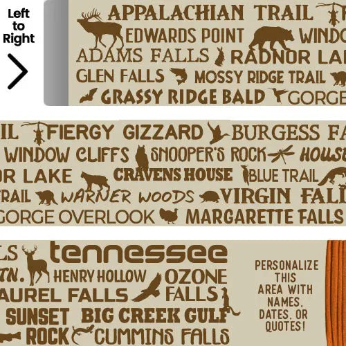 Best Tennessee Trails Themed Walking Stick Emblaze Your Trail