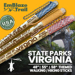 Virginia State Parks Themed Walking Stick and Hiking Stick