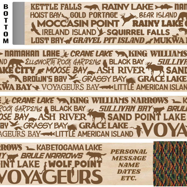 Voyageurs National Park Themed Walking Stick