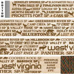 West Virginia State Parks Themed Walking Stick and Hiking Stick