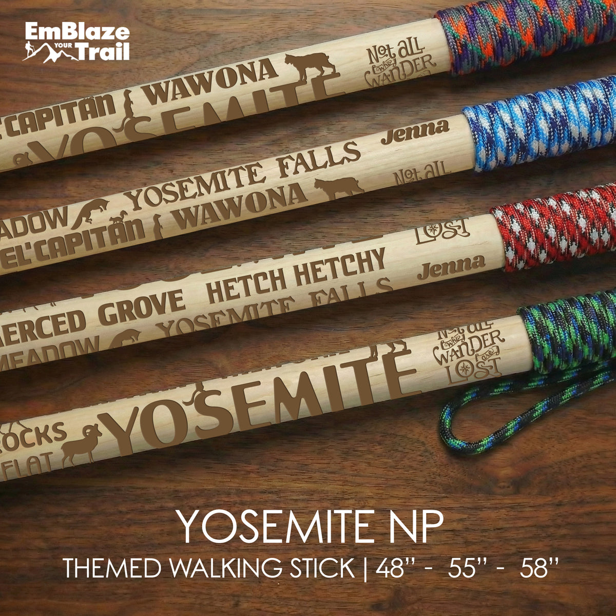 Yosemite National Park Themed Walking Stick