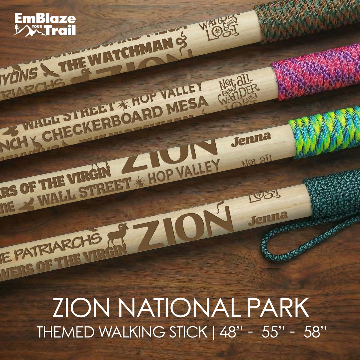 Zion National Park Themed Walking Stick