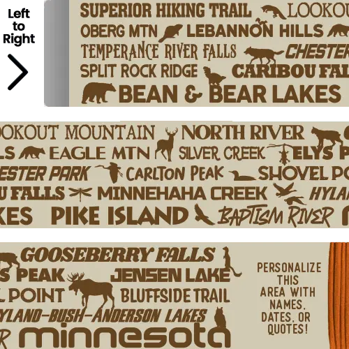 Best Minnesota Trails Themed Walking Stick - EmBlaze Your Trail