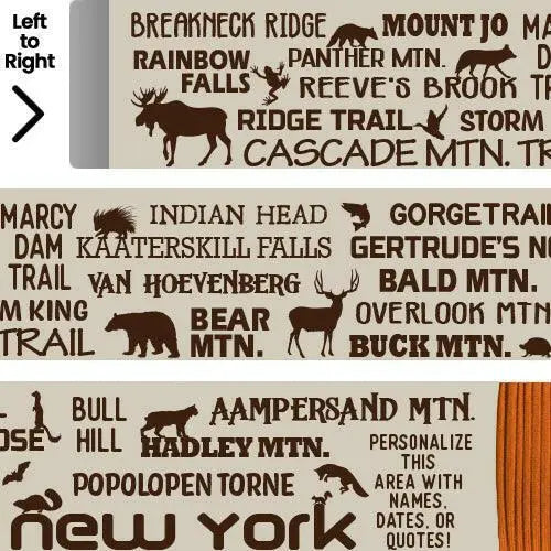 Best New York Trails Themed Walking Stick - EmBlaze Your Trail